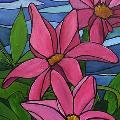 Three Pink Flowers #2